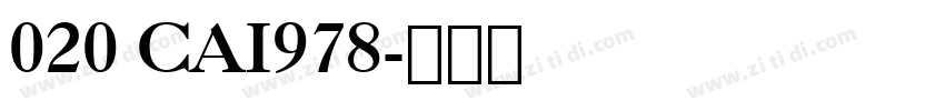 020 CAI978字体转换